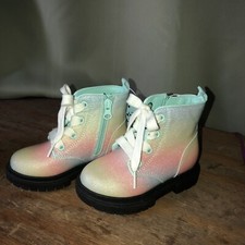 Cat  Jack Amaya Spring Combat Boots Toddler 8 Pastel Shimmer