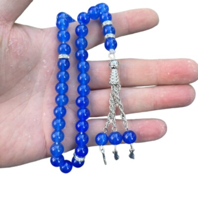 Glass Prayer Beads Tassels Hand Bracelet Islamic 33 Beads Rosary Bracelet