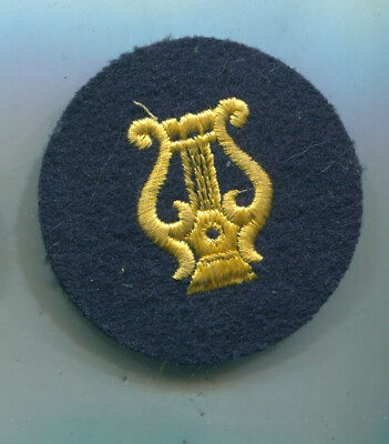 DDR Volksmarine Lyra 60mm gelb auf blau 1 Stück (37)