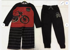 Saint Eve Kids BOYS 3-Piece Pajama Set BLACK/RED L 14/16 NWT
