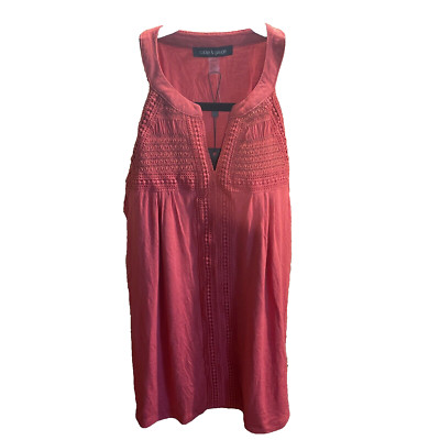 Cable Gauge Tank Top Shirt Size S Sleeveless Boho Crochet Lace Halter Flowy