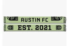 Austin FC Mint Split Crest Scarf MLS Ruffneck Scarves New 