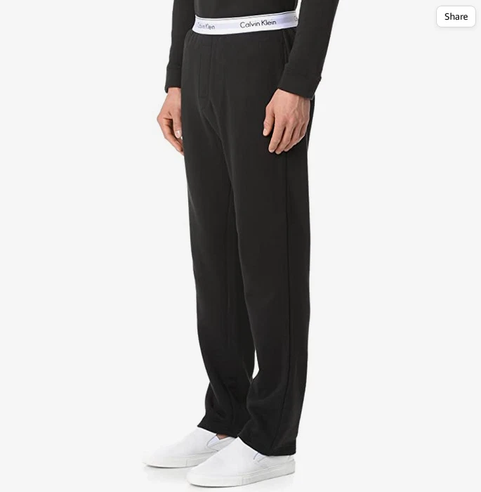 Calvin Klein Men s Modern Cotton Stretch Lounge Pants Black Size