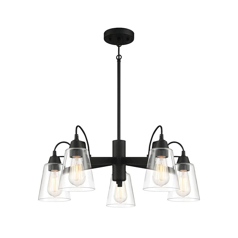 Minka Lavery Beckonridge 5 Light Chandelier Coal Clear 3995 66A