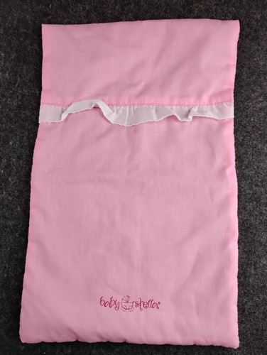 Baby Stella Doll Blanket Pink w White Ruffle 9"x14"