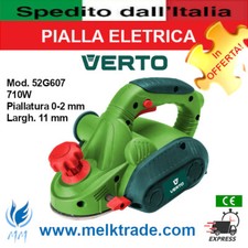 PIALLA ELETTRICA 710W, Mod 52G607, Prof. 0-2 mm, Largh. 11 mm - Qualità VERTO 
