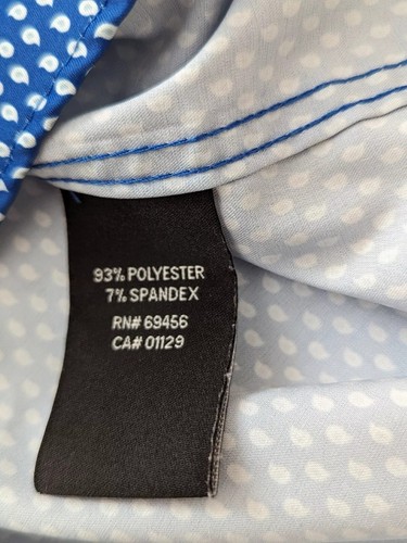 Ralph Lauren Youth Black Label Dress Shirt Size 18 Blue Paisley - Picture 7 of 10