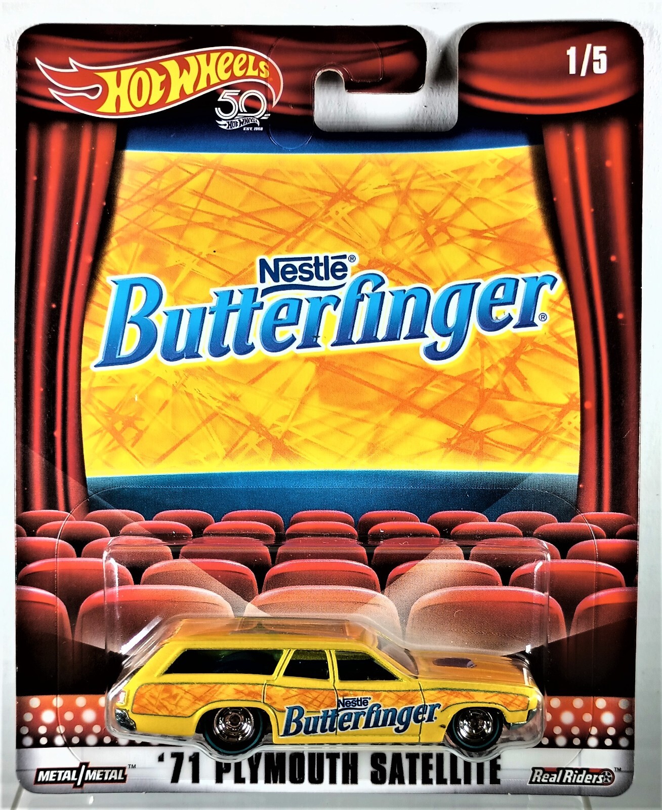Hot Wheels 50th Nestle BUTERFINGER '71 PLYMOUTH SATELLITE, New, See Pics/Descr.