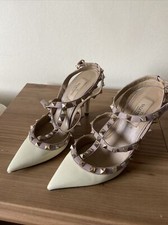 Valentino Rockstud 100 Heels, White Patent. Size 3.5