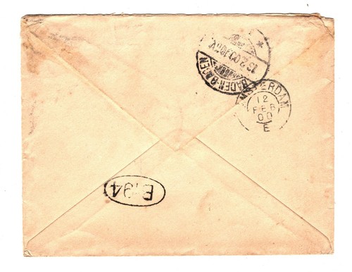 South Africa COGH Cover *Cranock* Netherlands Forwarded Germany Baden 1900 AC315 - Picture 4 of 6