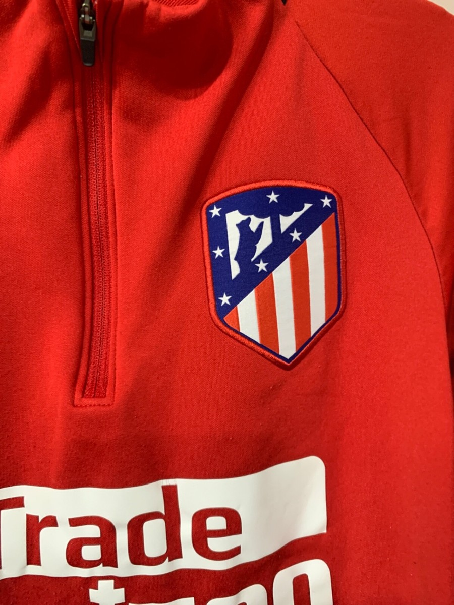 Atletico Madrid 1/3 Zip Training Football Long Sleeve Shirt