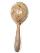 Vintage Brown Swirl Melamine Maraca Rattle 8"