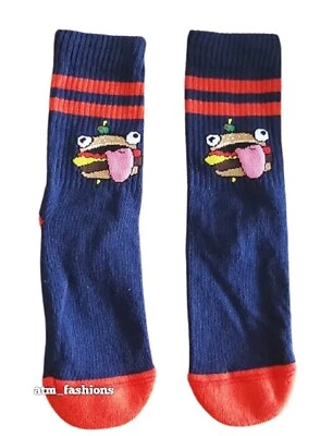 Kids Boys Character Fortnite Gaming Blue Socks Novelty GIft Thick Cosy sock