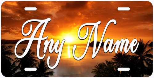 Red Sky Sunset Personalizado Novedad Coche Auto Placa Cualquier Nombre - Imagen 1 de 3