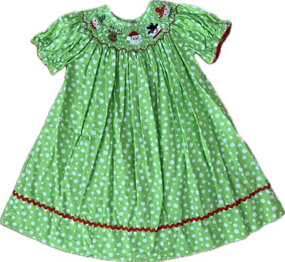 Smocked Christmas Dress DELANEY Size 2T | eBay Smocked Christmas Dress DELANEY Size 2T | eBay