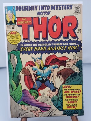 JOURNEY INTO MYSTERY #110 Marvel 1964 Loki Mr Hyde NICE 6.0-6.5