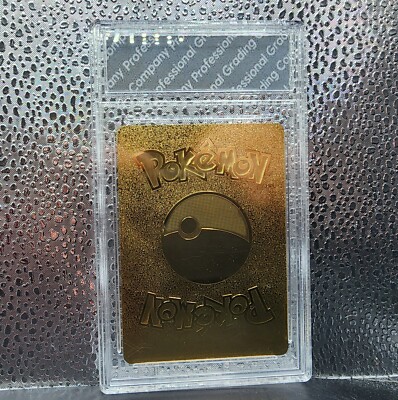 Pikachu Mega Ampharos Cosplay Metal Gold Foil Pokemon Card HP610