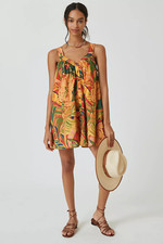 NWT FARM X ANTHROPOLOGIE TROPICAL MINI DRESS- SIZE LARGE