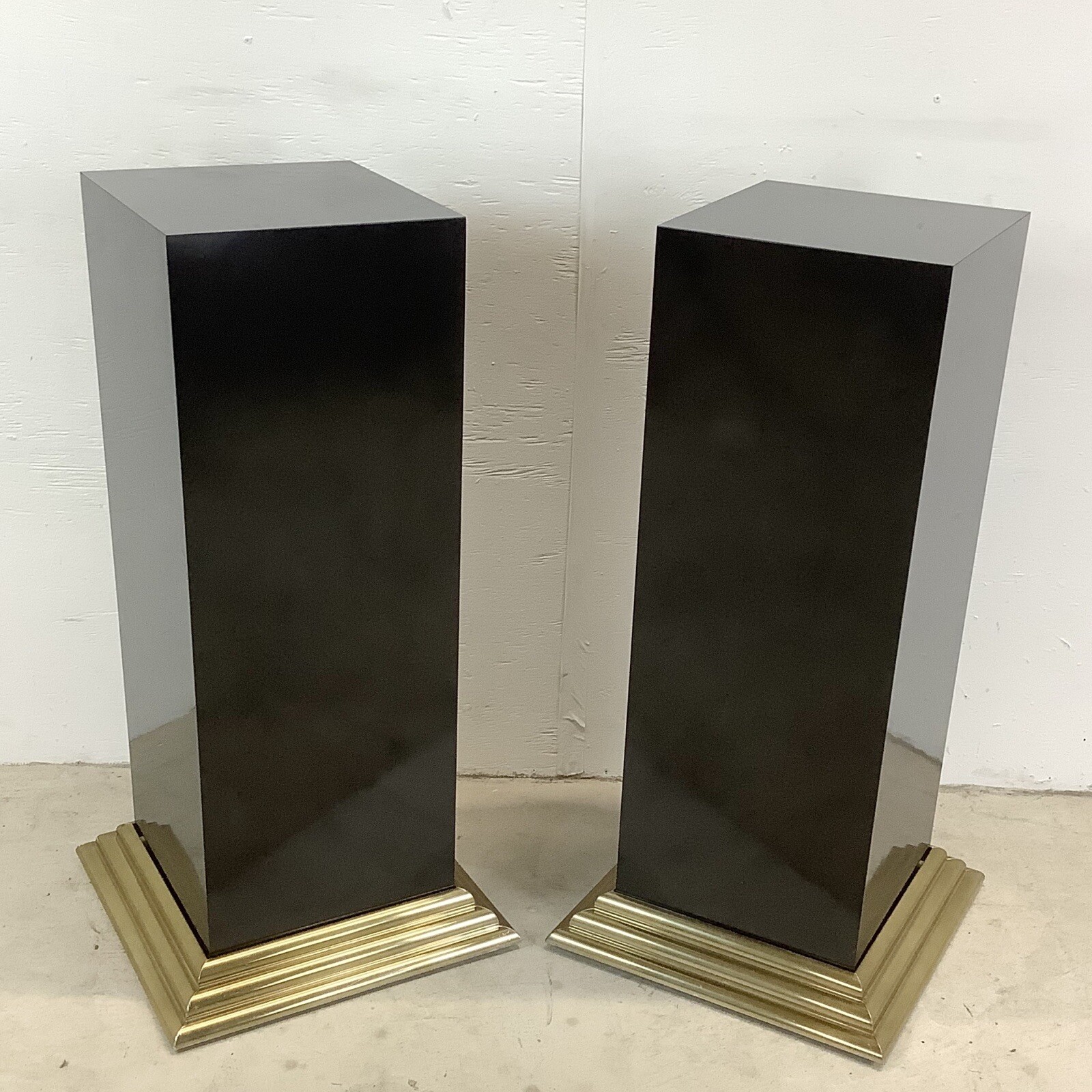 Pair Vintage Modern Decorator Pedestals eBay