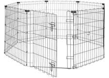 Basic Foldable Octagonal Metal Exercise Dog Playpen, Indoor/Outdoor, Single Door