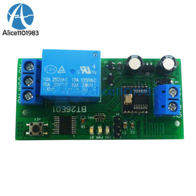 DC 12V 1 Channel   BLE 5.2 Relay Swithc Module Control Board 6 Commands #T1