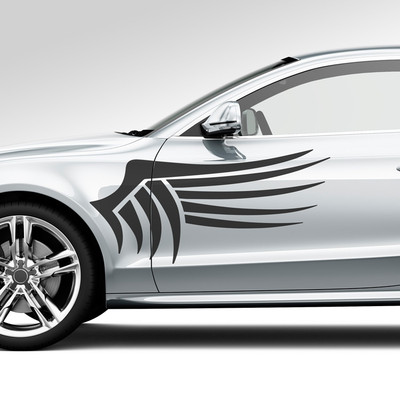 Autoaufkleber Dekor Flügel Flames Tribal Seitendekor Aufkleber Auto #1231