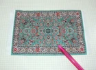 Miniature Woven Turkish Rug w/Fringe #1 (6 3/8" long x 3 7/8") : DOLLHOUSE 1:12