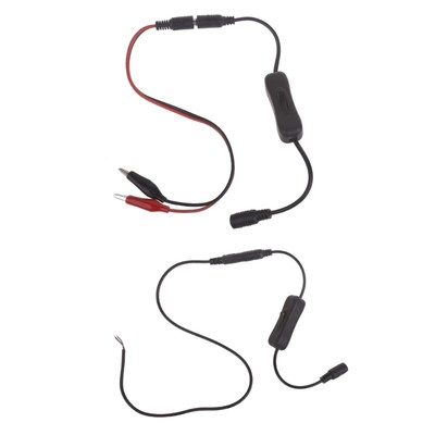 5.5x2.1mm Female to Male Cable with Switcher for LED Lights,Cameras,Fans,Heaters