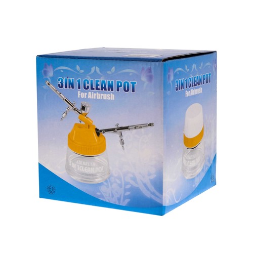 Aerografo 3 in 1 pentola per pulizia con supporto; pulisce vernice artistica, tiene aerografo - Foto 5 di 5