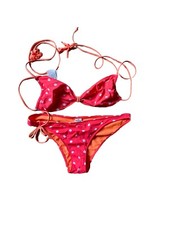 Hollister Neckholder Bikini Gr. L - orange mit Punkten - wie NEU