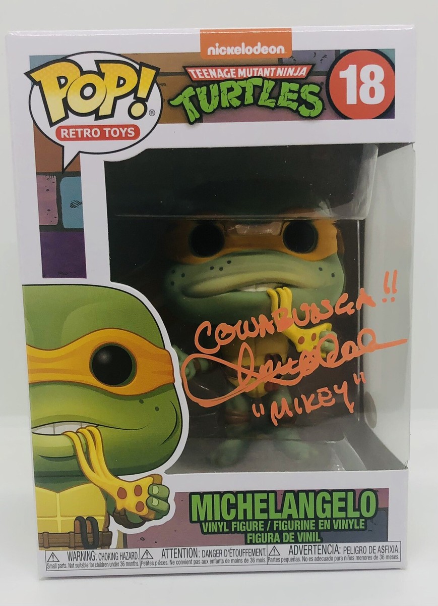 TOWNSEND COLEMAN SIGNED MICHELANGELO POP FUNKO FIGURE NINJA