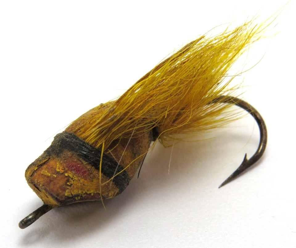 Desconocido Corcho/Pluma/Pelo Amarillo Abeja/Insecto De Colección Flyrod/Señuelo de Pesca Giratorio Foto 4 de 4