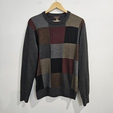 Dockers Acrylic Colourblock Knit Crewneck Sweater Size Medium Pullover