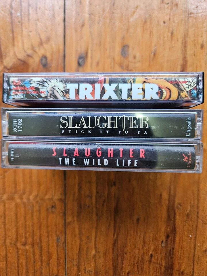 3 x ALBUMS TRIXTER Trixter+SLAUGHTER Stick It To Ya+The Wild Life CASSETTE TAPE - Image 4 of 4
