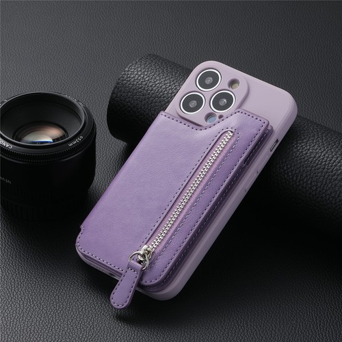 Leather Wallet Case Card Holder Zip Flip Cover For iPhone 7 8 XR 13 12 15 14 Pro - Picture 11 of 17