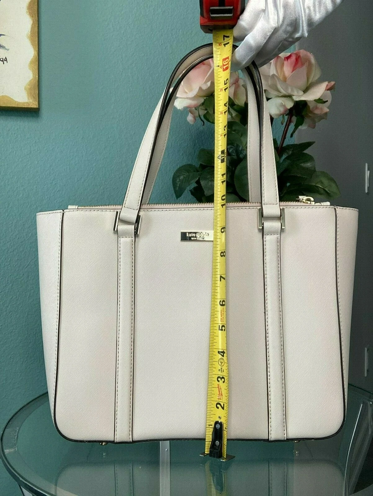 Borsa Kate Spade New York Newbury Lane Cadene nuova con etichette in pelle saffiano ciottoli