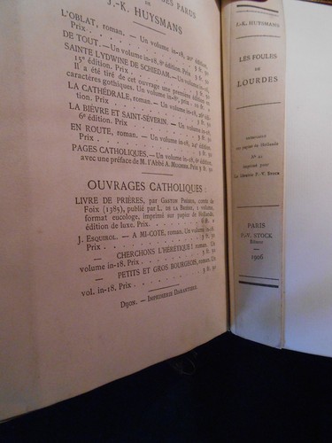 Joris-Karl HUYSMANS, LES FOULES DE LOURDES (1906) E.O., 1/71 NUM. SUR HOLLANDE - Imagen 8 de 8