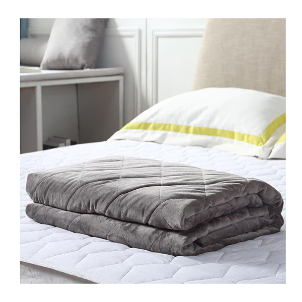 9Kg Double Size Anti Anxiety Weighted Blanket Gravity Blankets Grey eBay