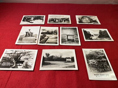 10 Old Souvenir Views Abraham Lincoln Birthplace Hodgenville KY RPPC Postcard