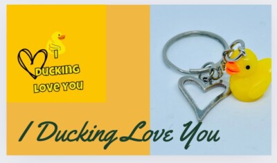 Valentinstagsgeschenke für ihn/Ihre Lucky Duck Schlüsselring, I Love You Geschenk