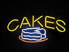 Cakes Open Store Acrylic Neon Light Sign 20"x12" Lamp Glass Space Decoration