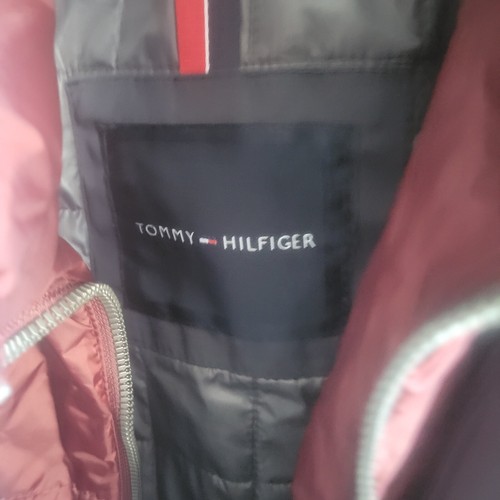 Vintage Tommy Hilfiger Motorcycle Stule Jacket In Navy With Burgandy Zip In.. - Picture 3 of 10