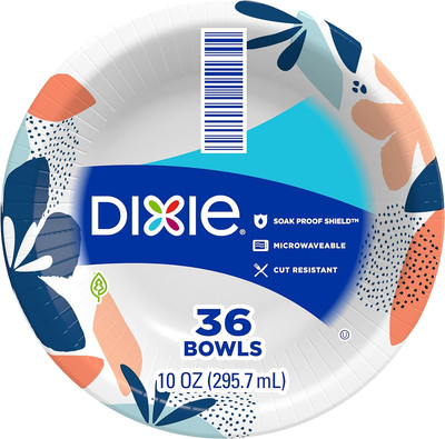 Small Paper Bowls, 10 Oz, 36 Count, Microwave-Safe, Soak-Proof, Disposable Bowls