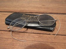 Vintage Eyeglasses ALBEX Silver Wire Rim Unisex