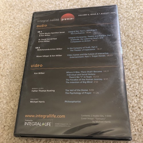 Integral Naked Premier Volume 6, 7, 8 Miscellaneous Issues Ken Wilber 9 DVDs - Foto 13 di 22