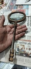 Antique Brass Magnifying Glass Map Reading Magnifier Handle Gift