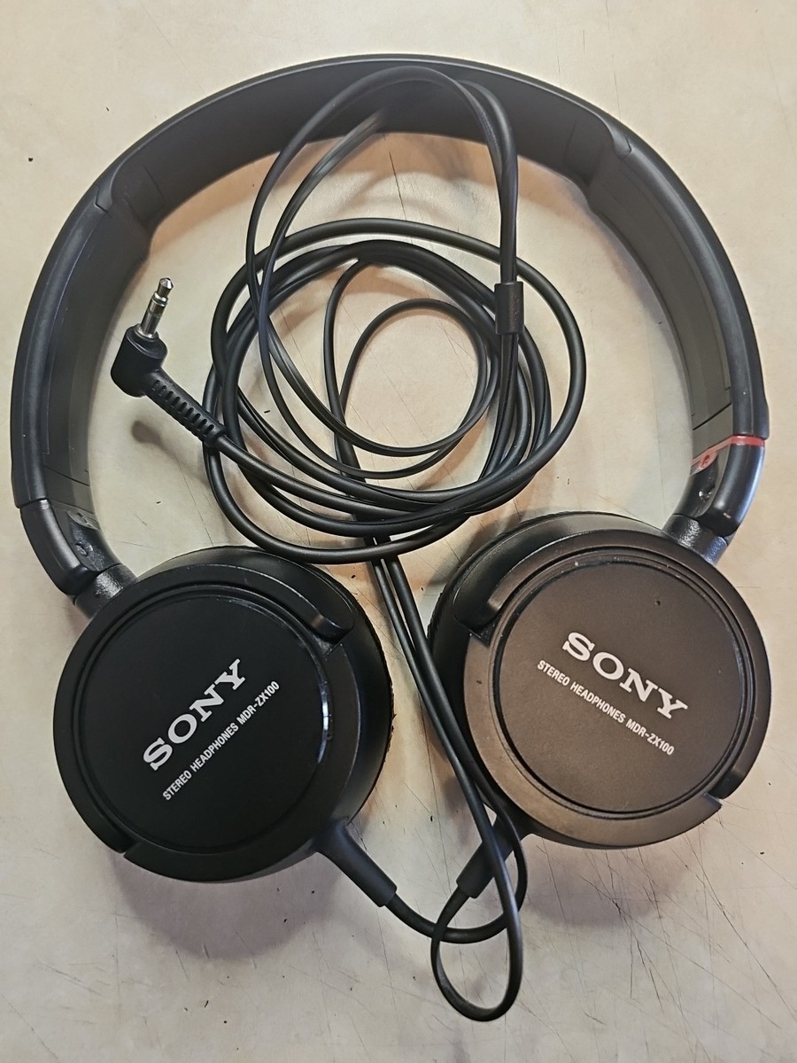 Sony Mdr-zx100 ZX Series Studio Stereo Headphones Black Wired 3.5