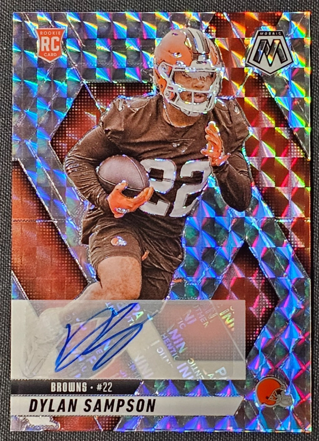 2025 Panini Mosaic Dylan Sampson Rookie Prizm Autograph #355 Cleveland Browns