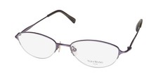 NEW VERA WANG LUXE LACERTA EYEGLASS FRAME HALF-RIM TITANIUM OVAL LI 50-16-135