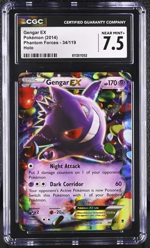 CGC 7.5 Gengar EX 34/119 2014 Phantom Forces Ultra Rare Holo Pokemon Card